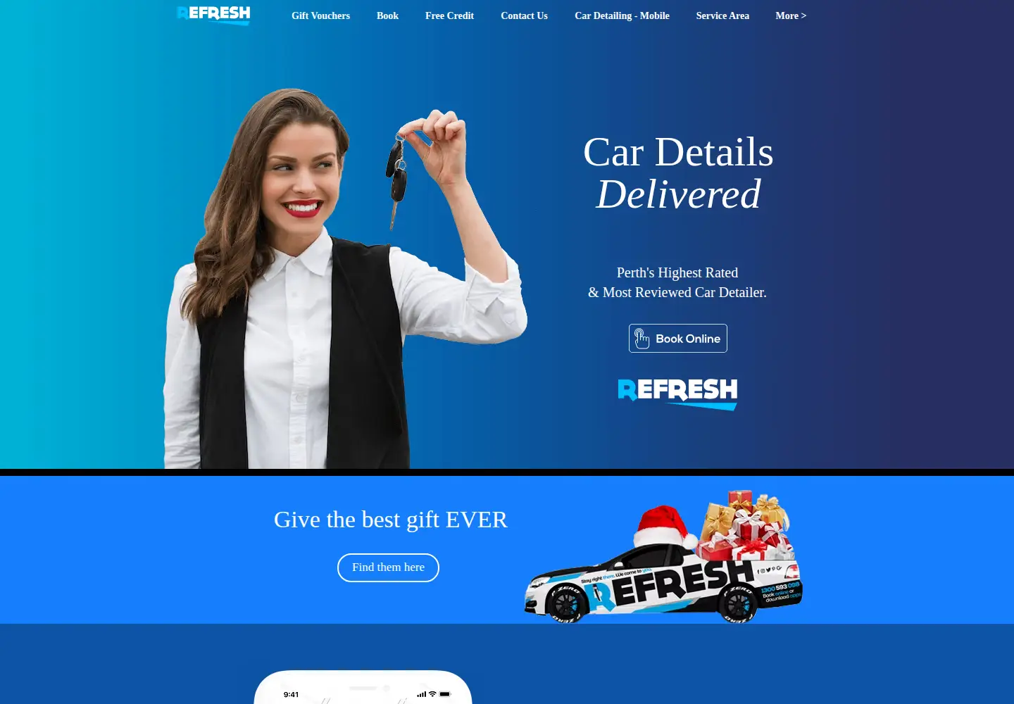 Captured homepage of refreshvalet.com in the current scan