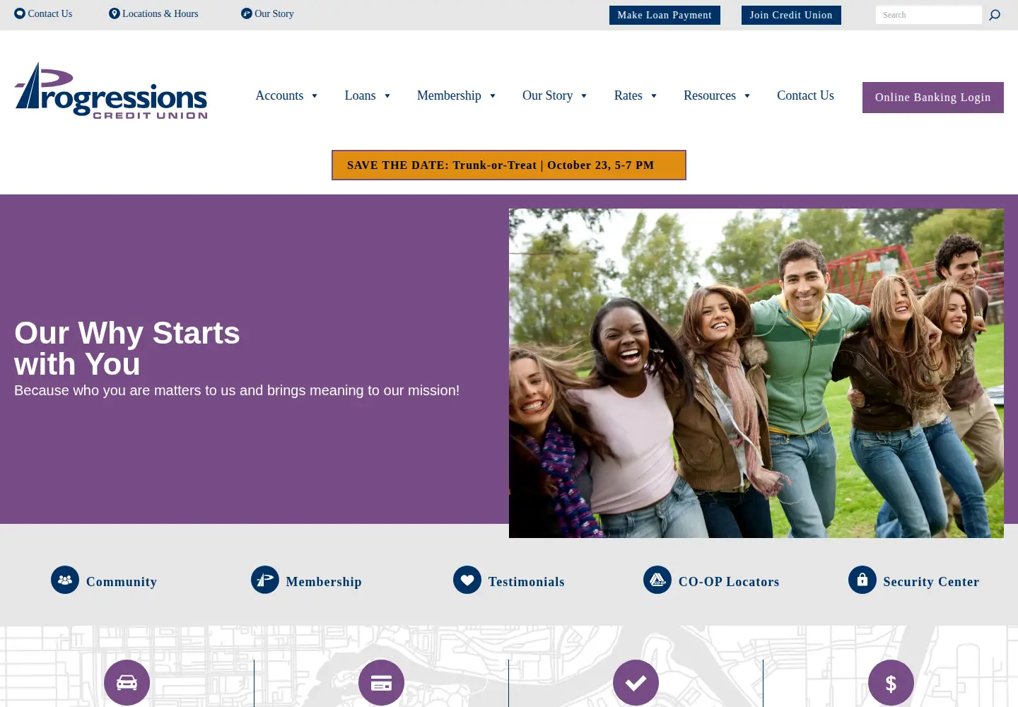 Screenshot of progressionscu.org