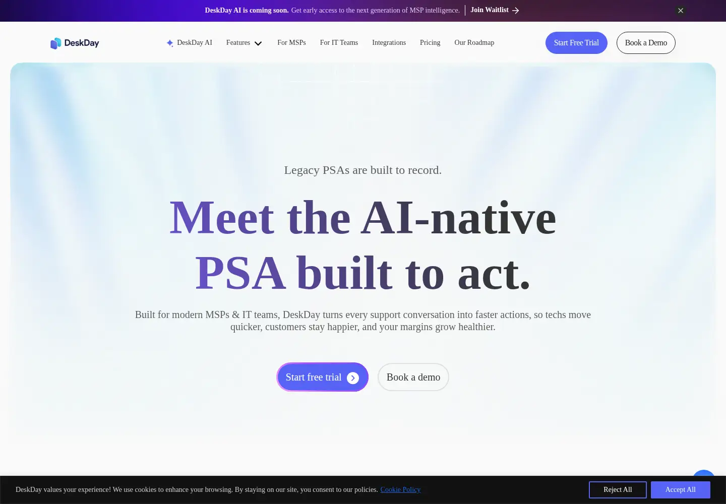 Screenshot of deskday.com