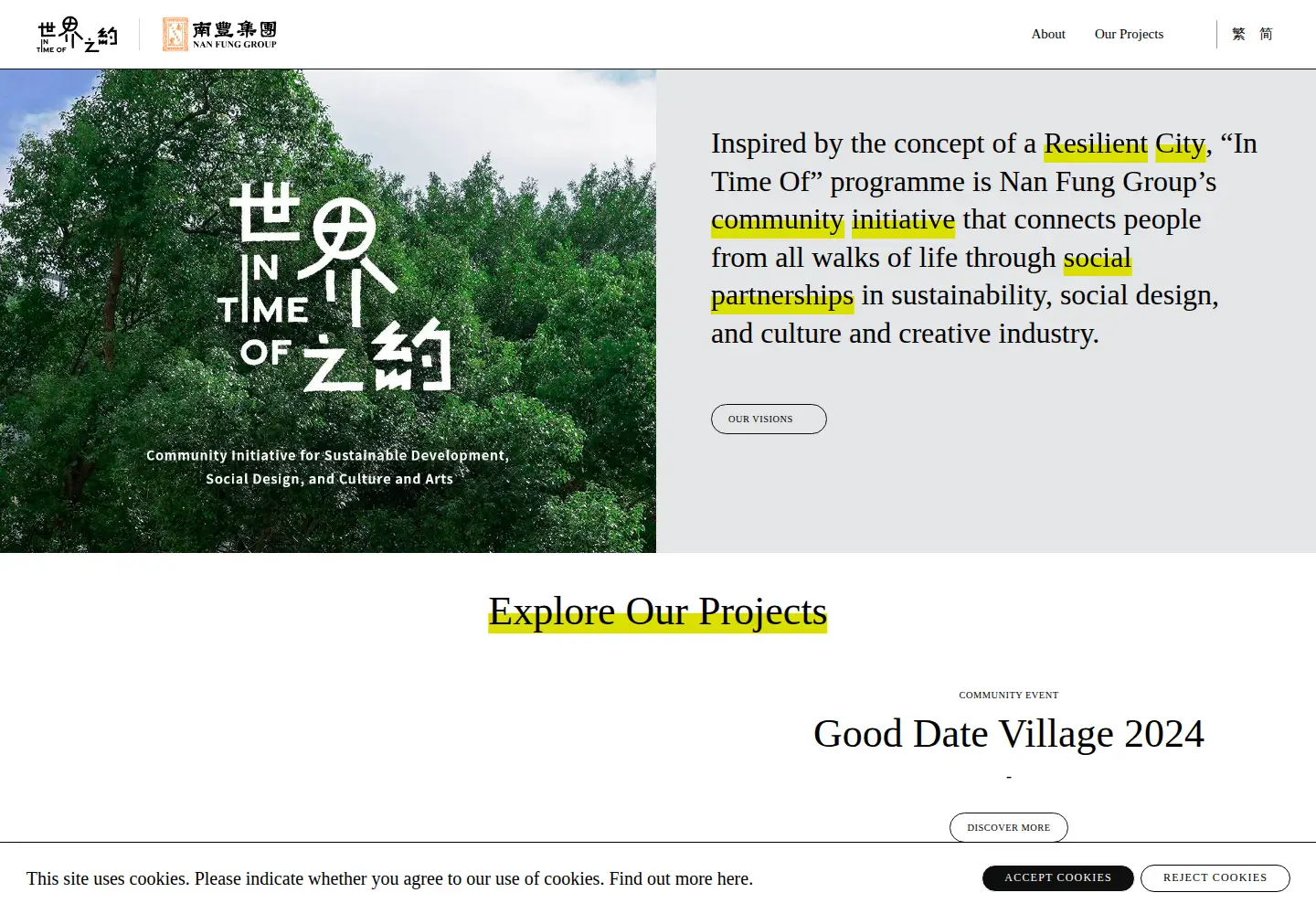 Screenshot of intimeof.com