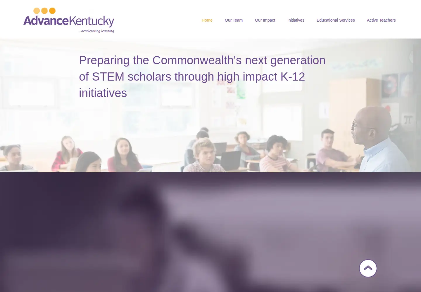 Captured homepage of advancekentucky.com in the current scan
