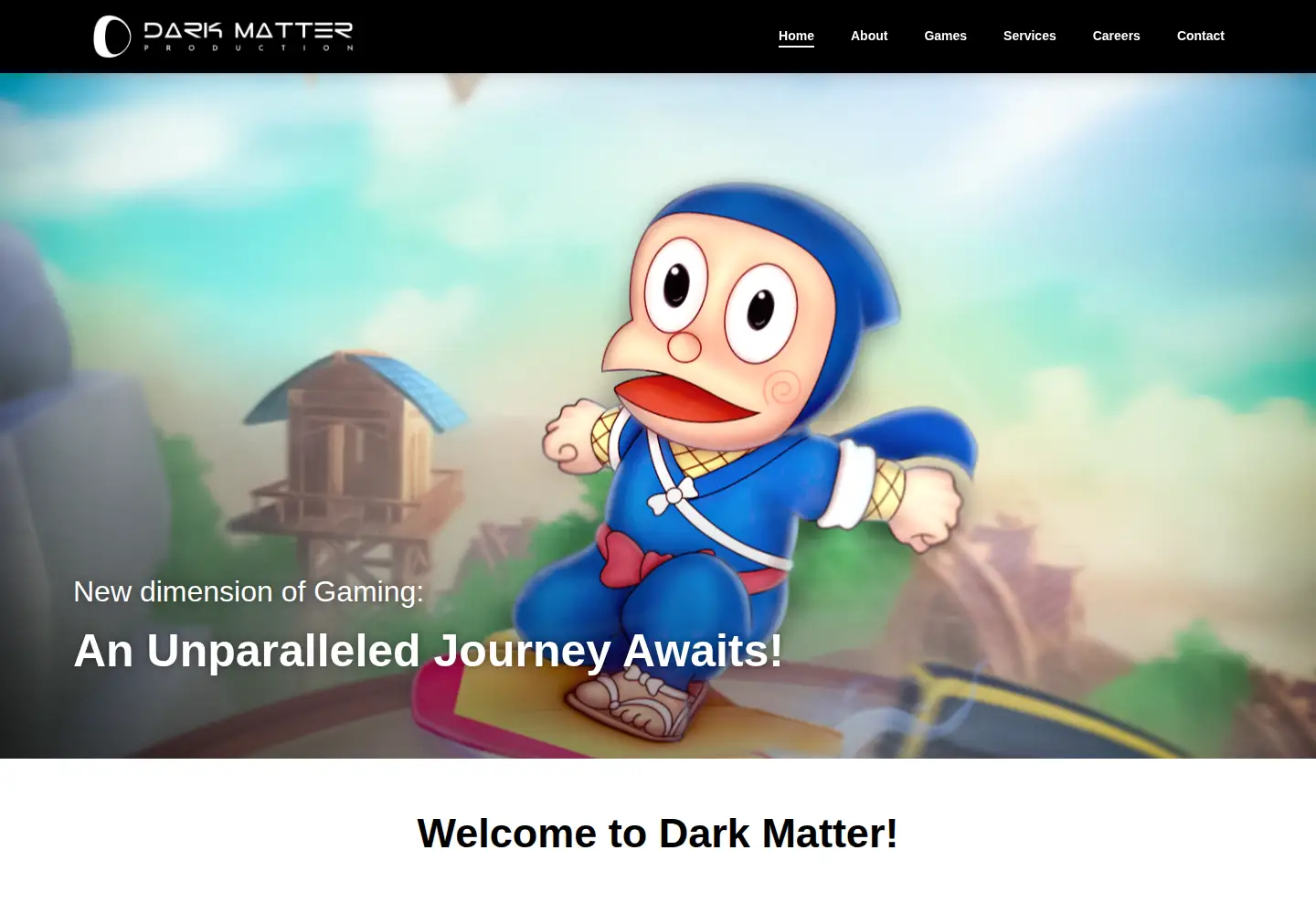 Captured homepage of darkmattergame.net in the current scan