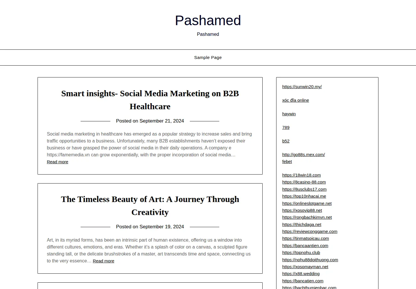 Captured homepage of pashamed.co.uk in the current scan