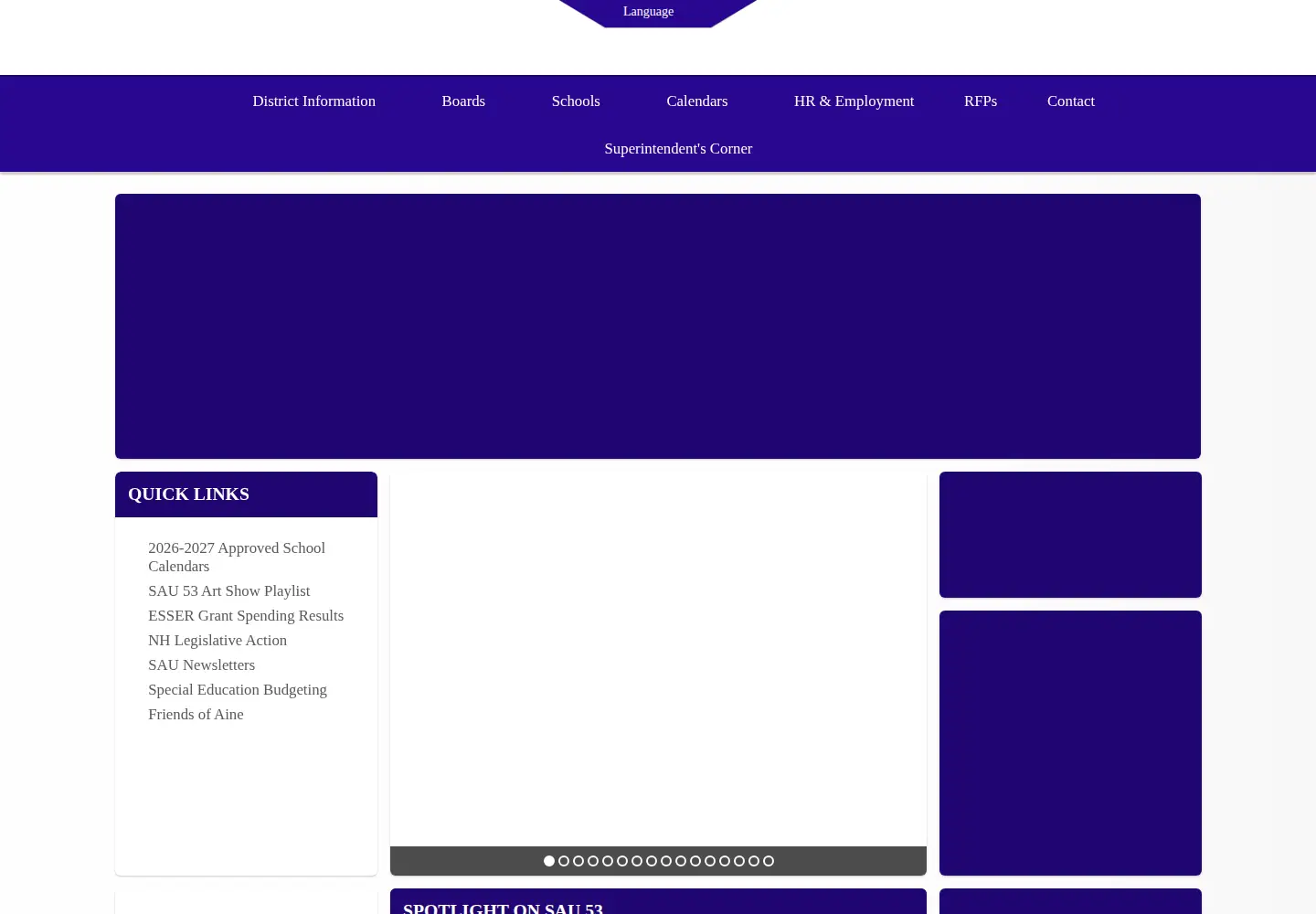 Captured homepage of sau53.org in the current scan