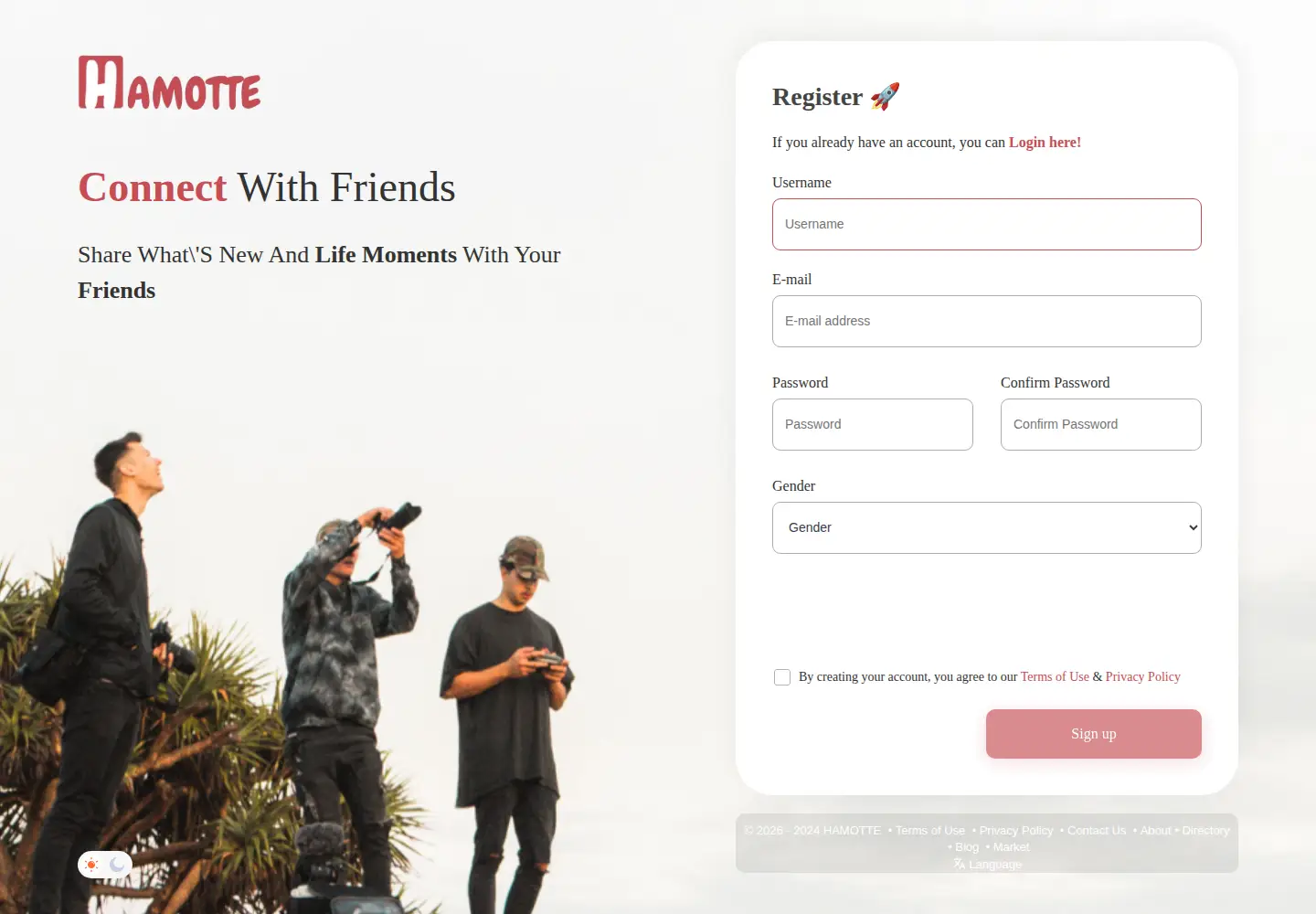 Screenshot of hamotte.com