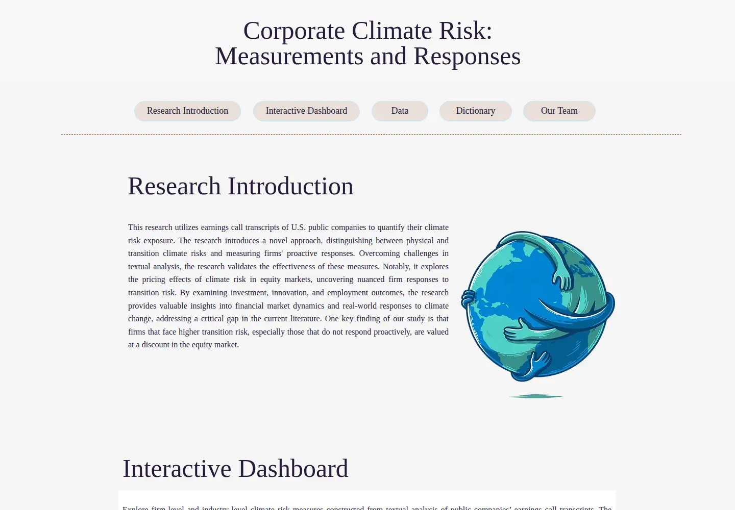 Captured homepage of corporateclimaterisk.com in the current scan