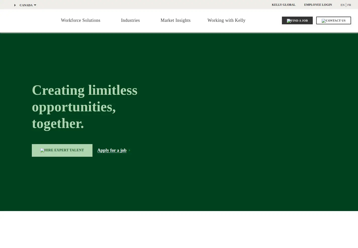 Screenshot of kellyservices.ca