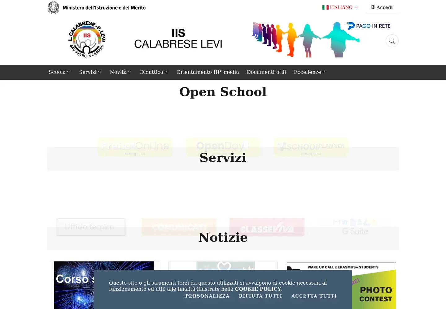 Screenshot of calabreselevi.edu.it