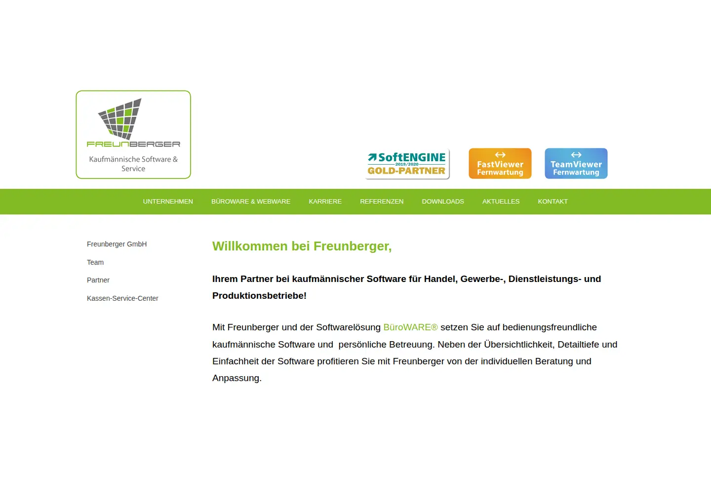 Screenshot of freunberger.com