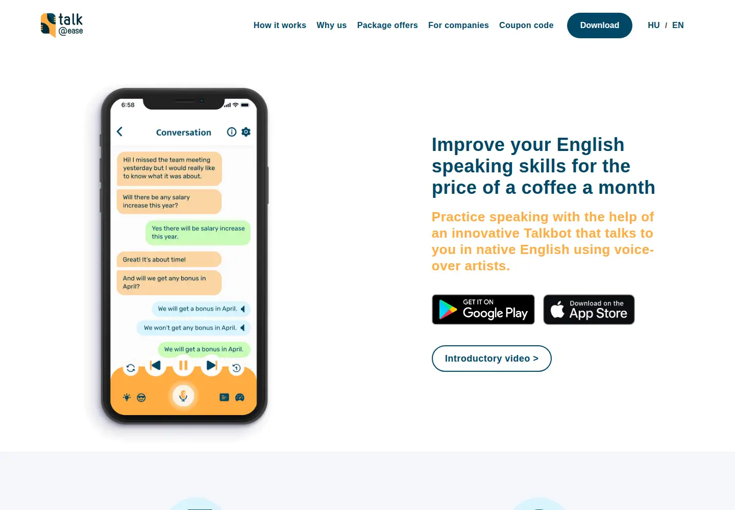 Screenshot of talkatease.com