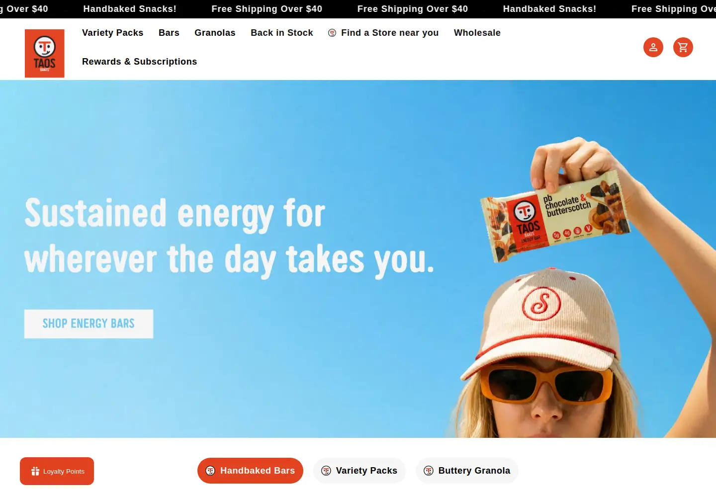 Screenshot of taosbakes.com