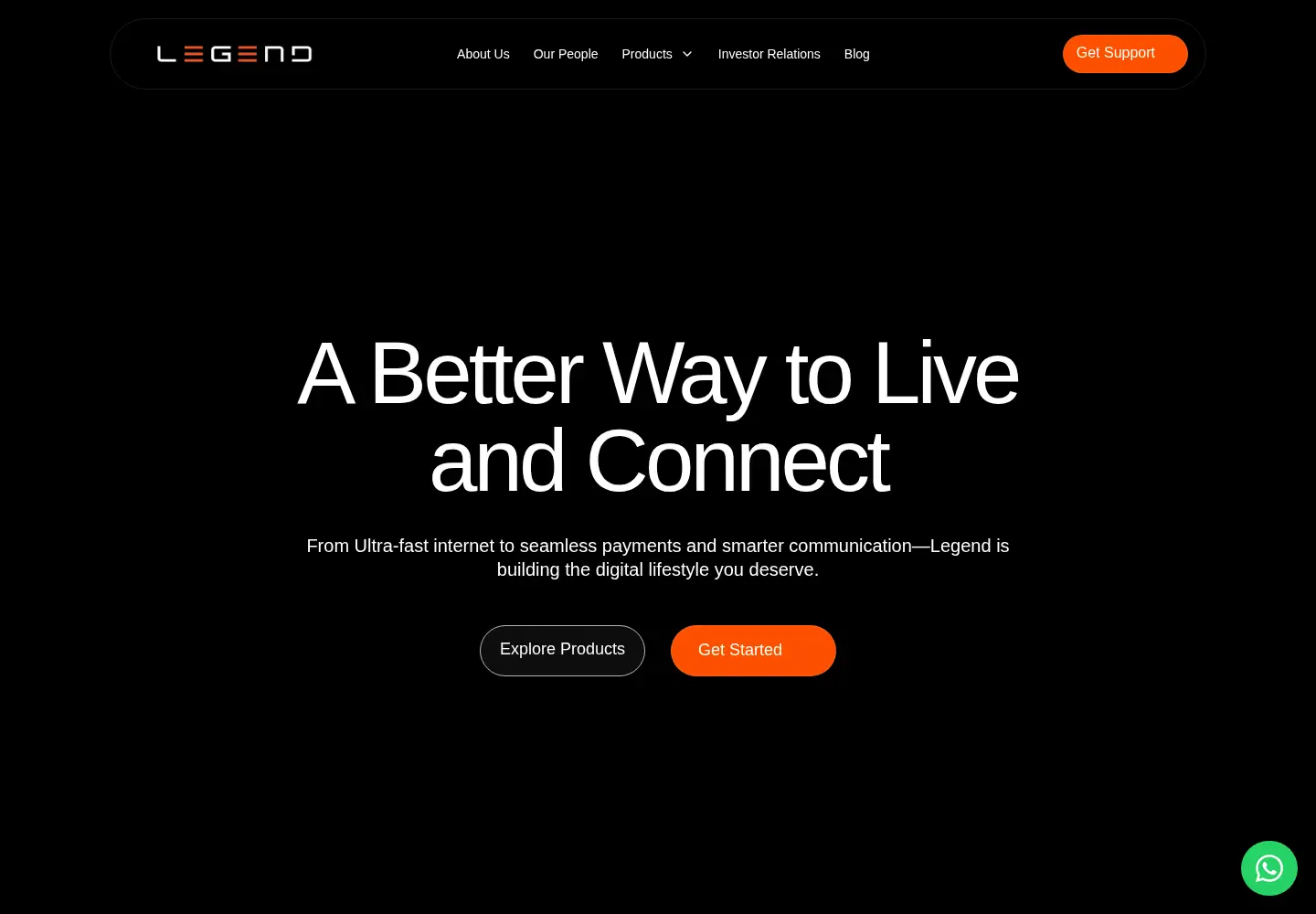 Captured homepage of legend.ng in the current scan