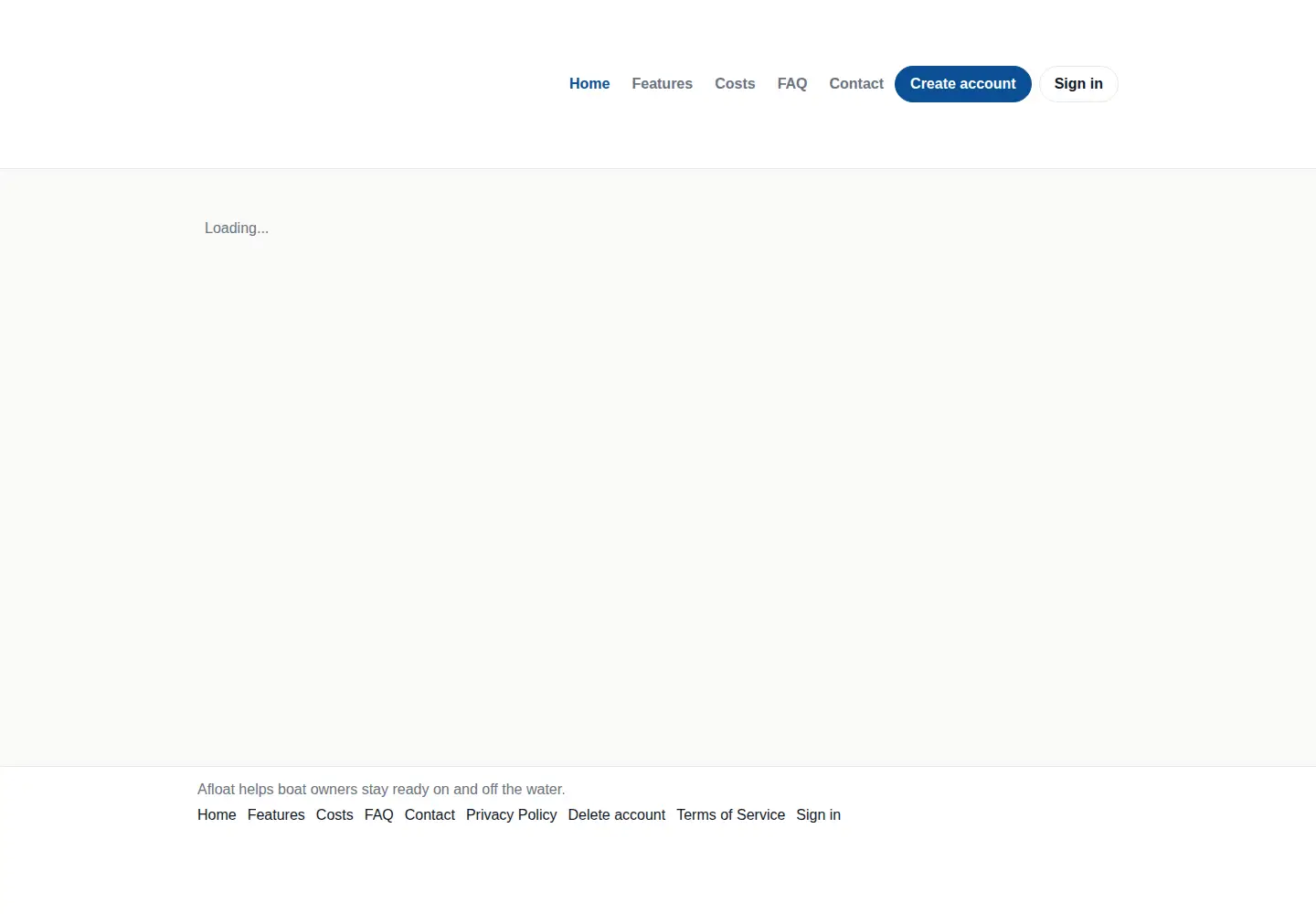 Screenshot of afloat.ca