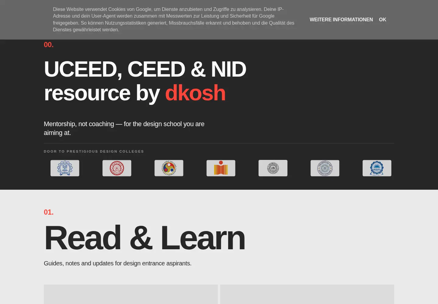 Captured homepage of dkosh.com in the current scan