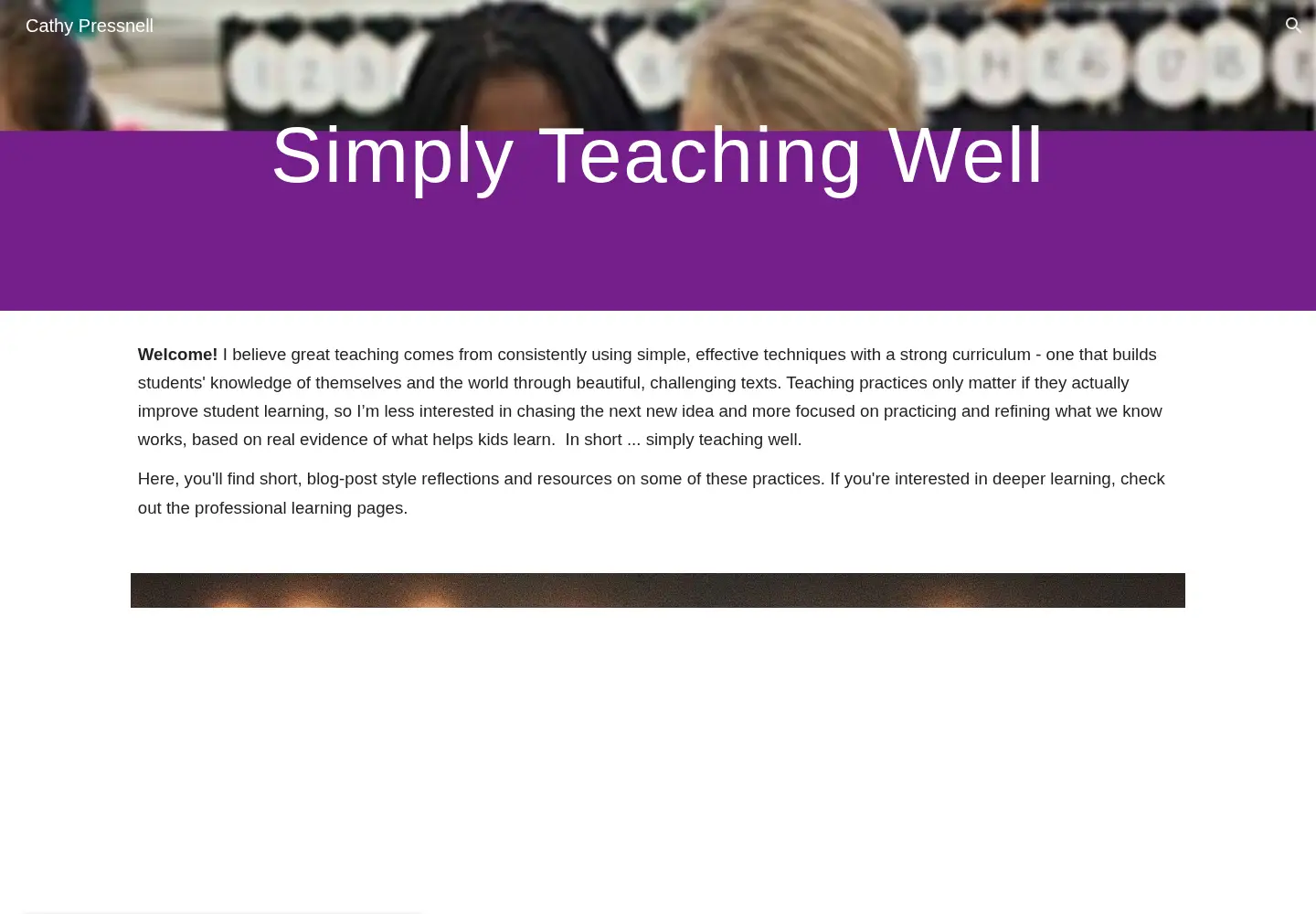 Screenshot of cathypressnell.com