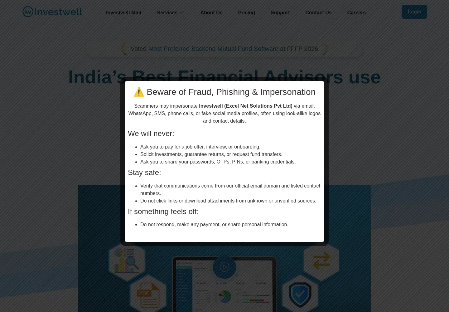Screenshot of investwellonline.com