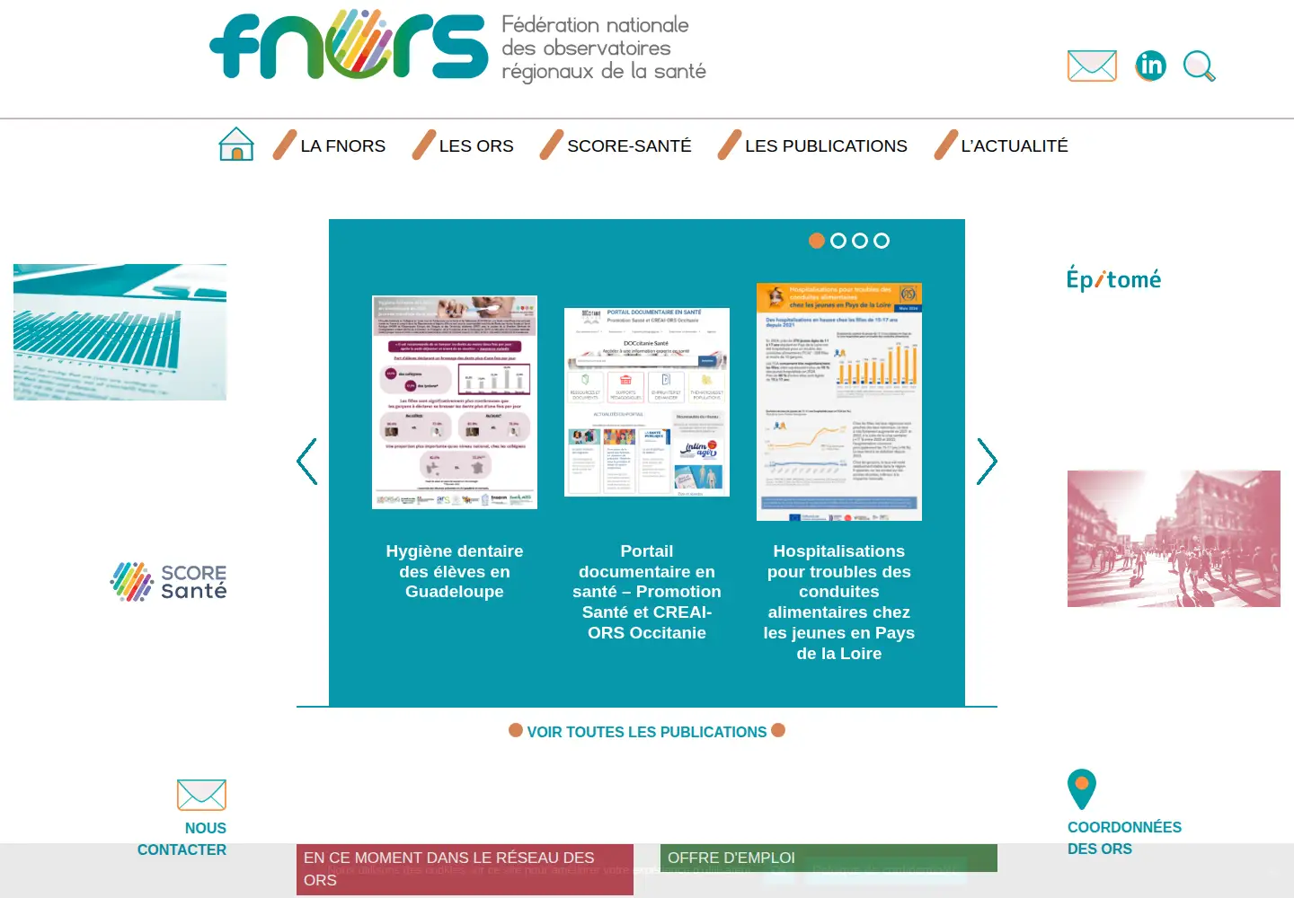 Captured homepage of fnors.org in the current scan