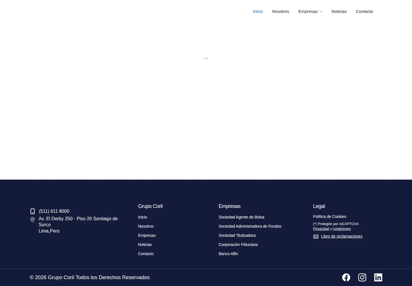 Screenshot of grupocoril.com