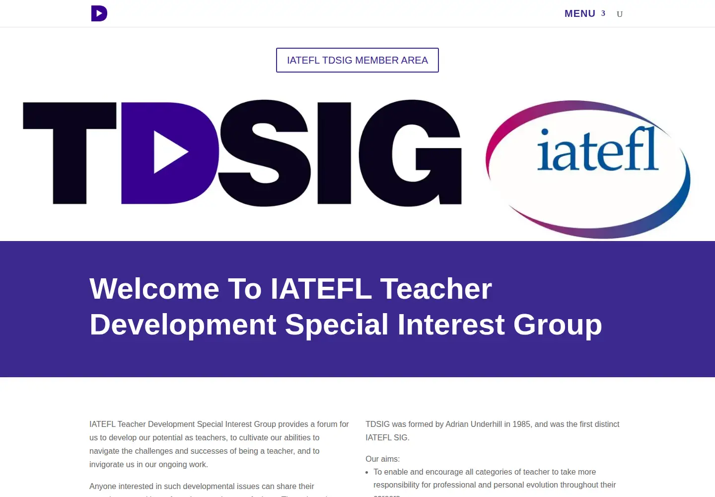 Captured homepage of tdsig.org in the current scan
