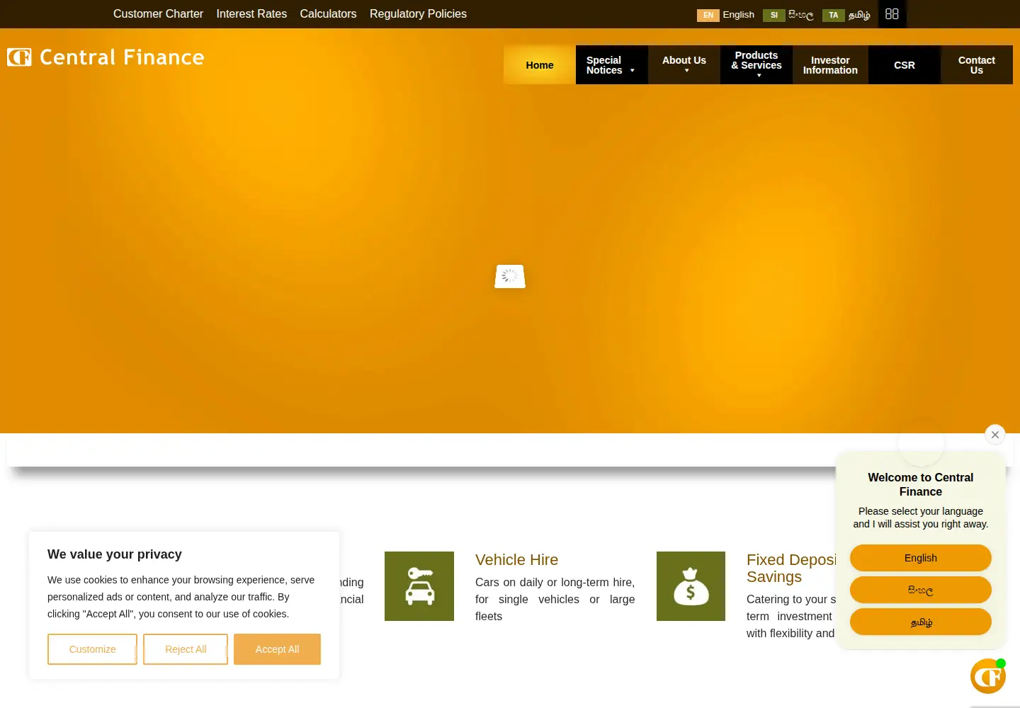 Captured homepage of cf.lk in the current scan