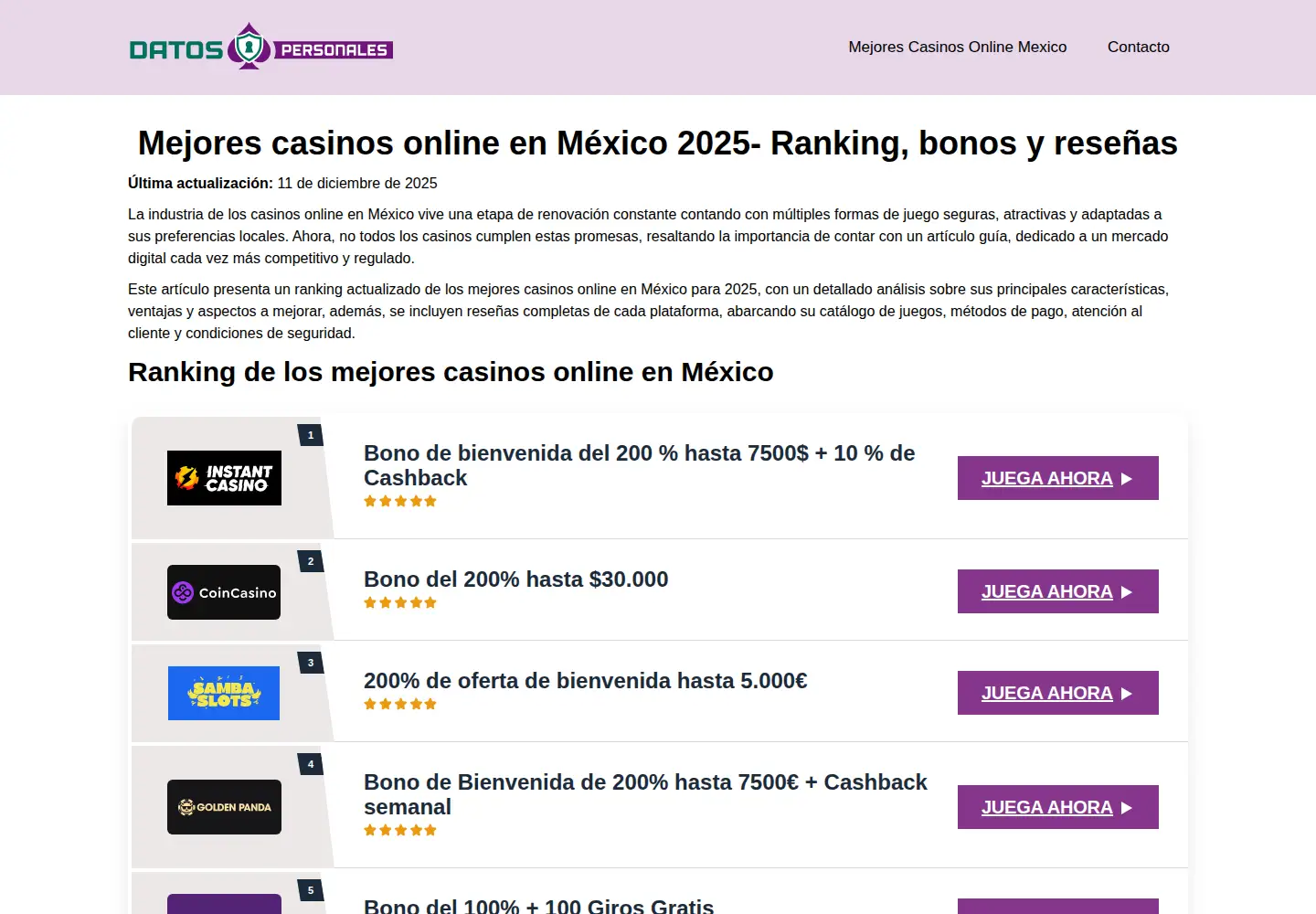 Screenshot of datospersonales.org.mx