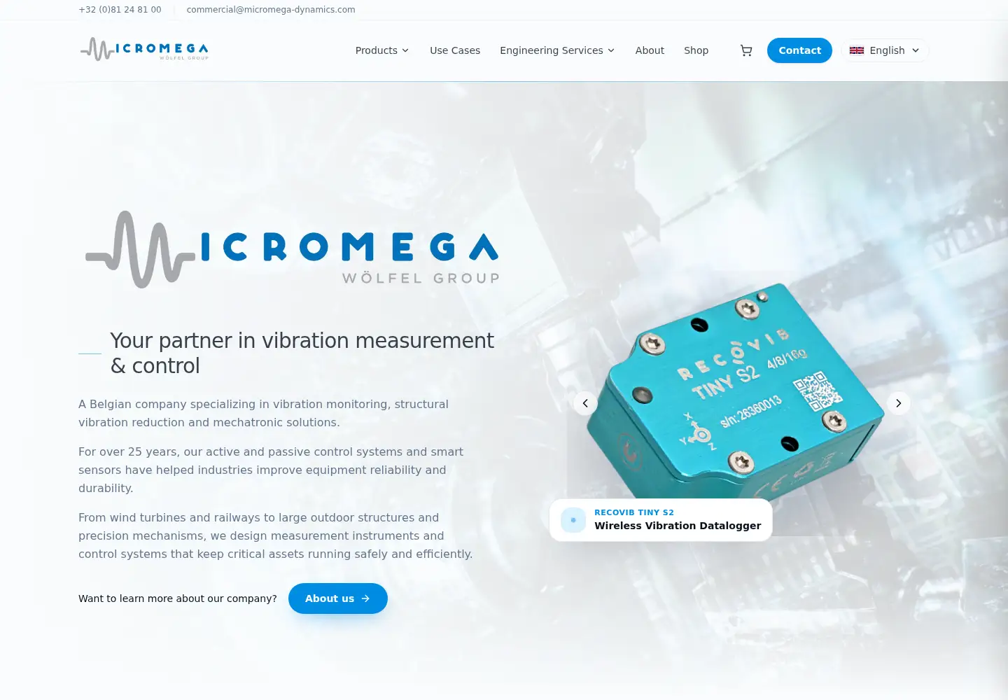 Screenshot of micromega-dynamics.com
