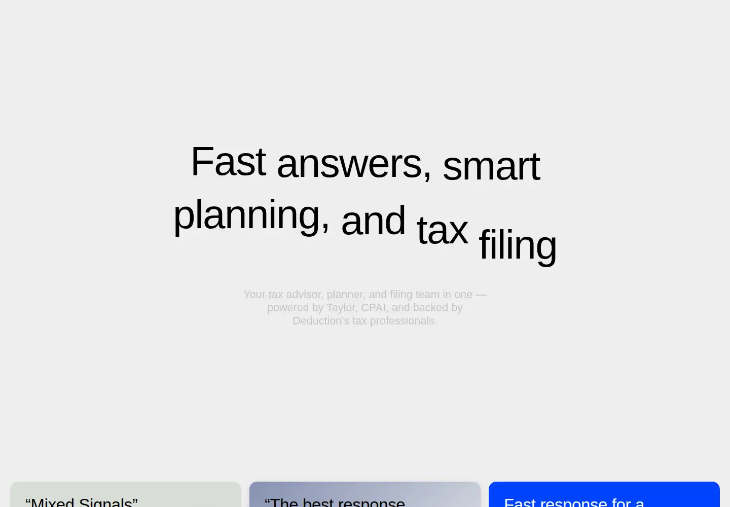 Captured homepage of deduction.com in the current scan