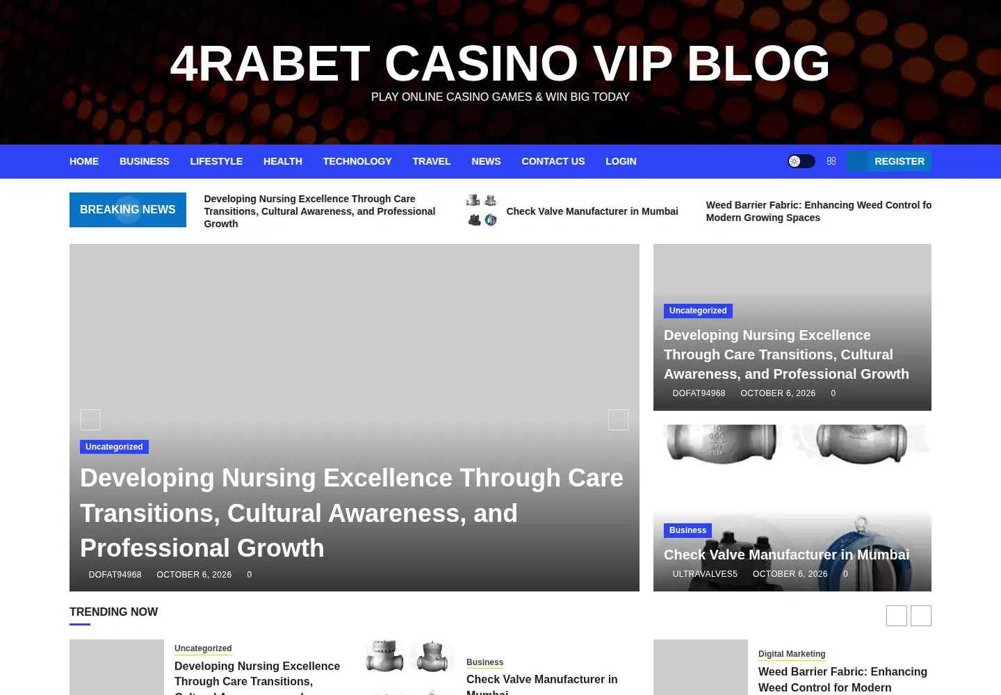 Captured homepage of 4rabet-casino.vip in the current scan