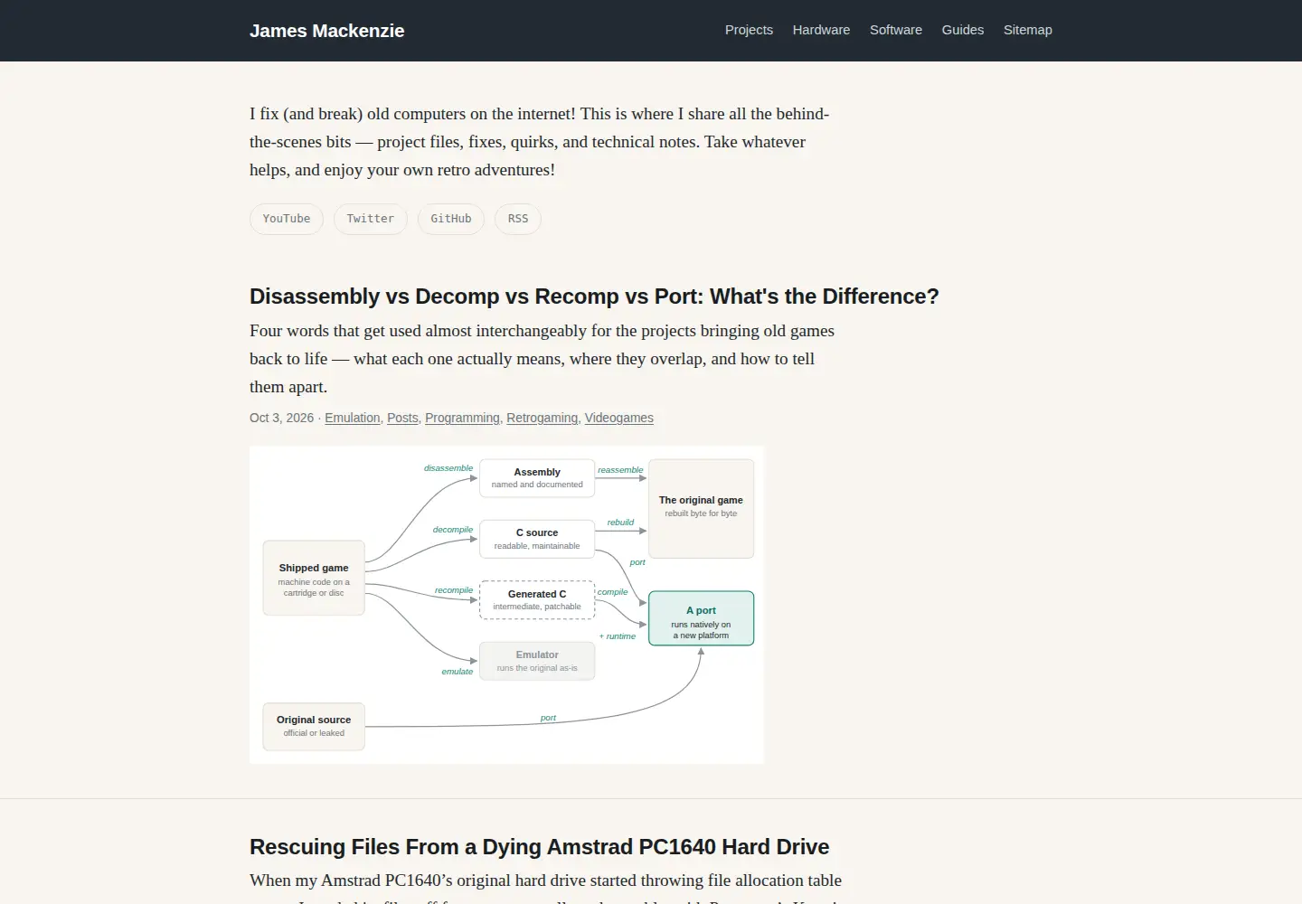 Screenshot of jamesfmackenzie.com