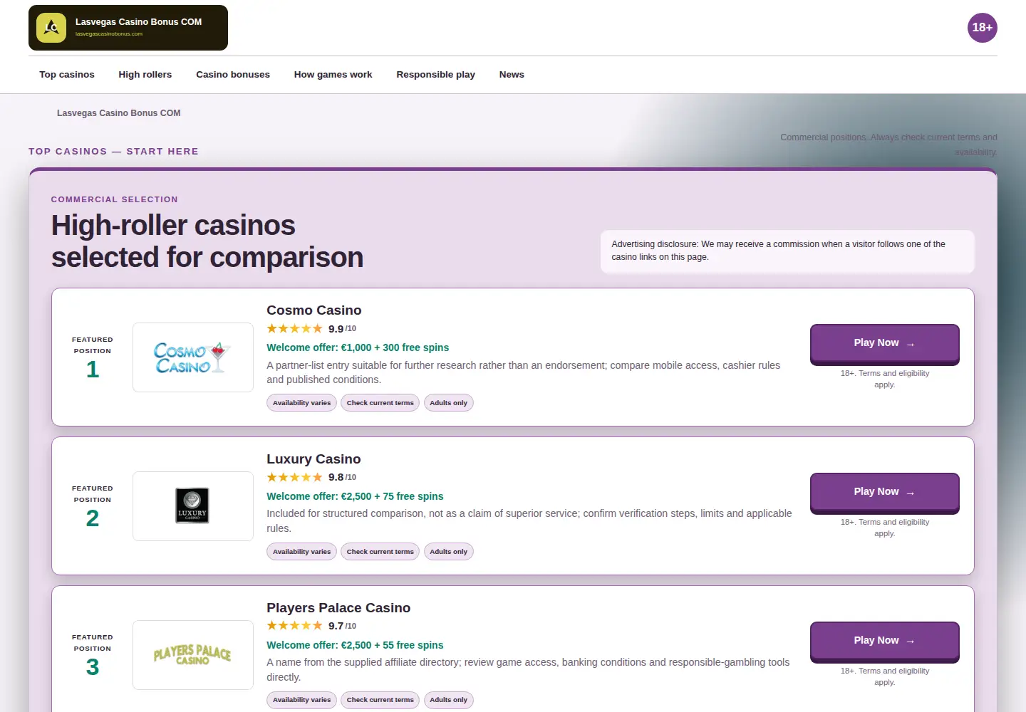 Screenshot of lasvegascasinobonus.com