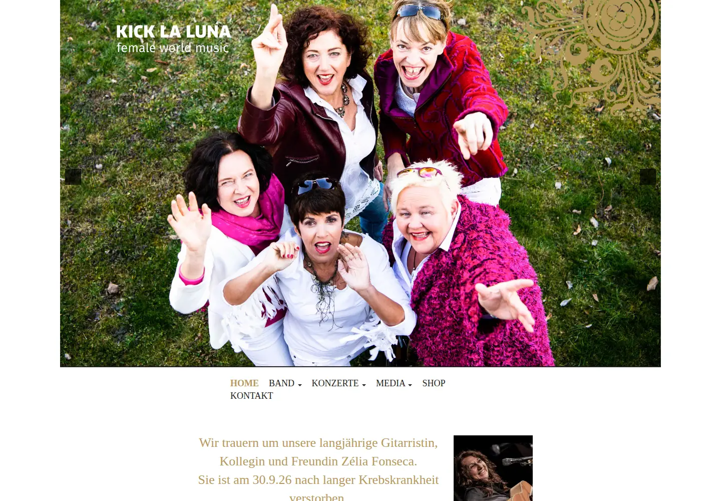 Screenshot of kicklaluna.com