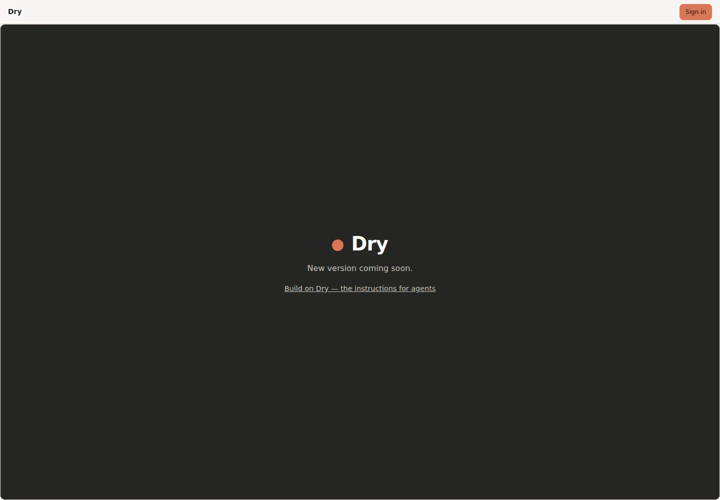 Screenshot of dry.ai