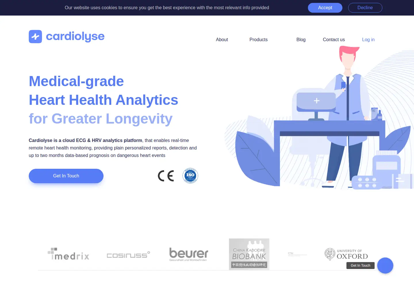 Captured homepage of cardiolyse.com in the current scan