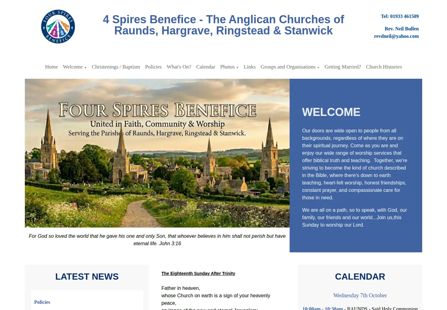 Screenshot of 4spires.org