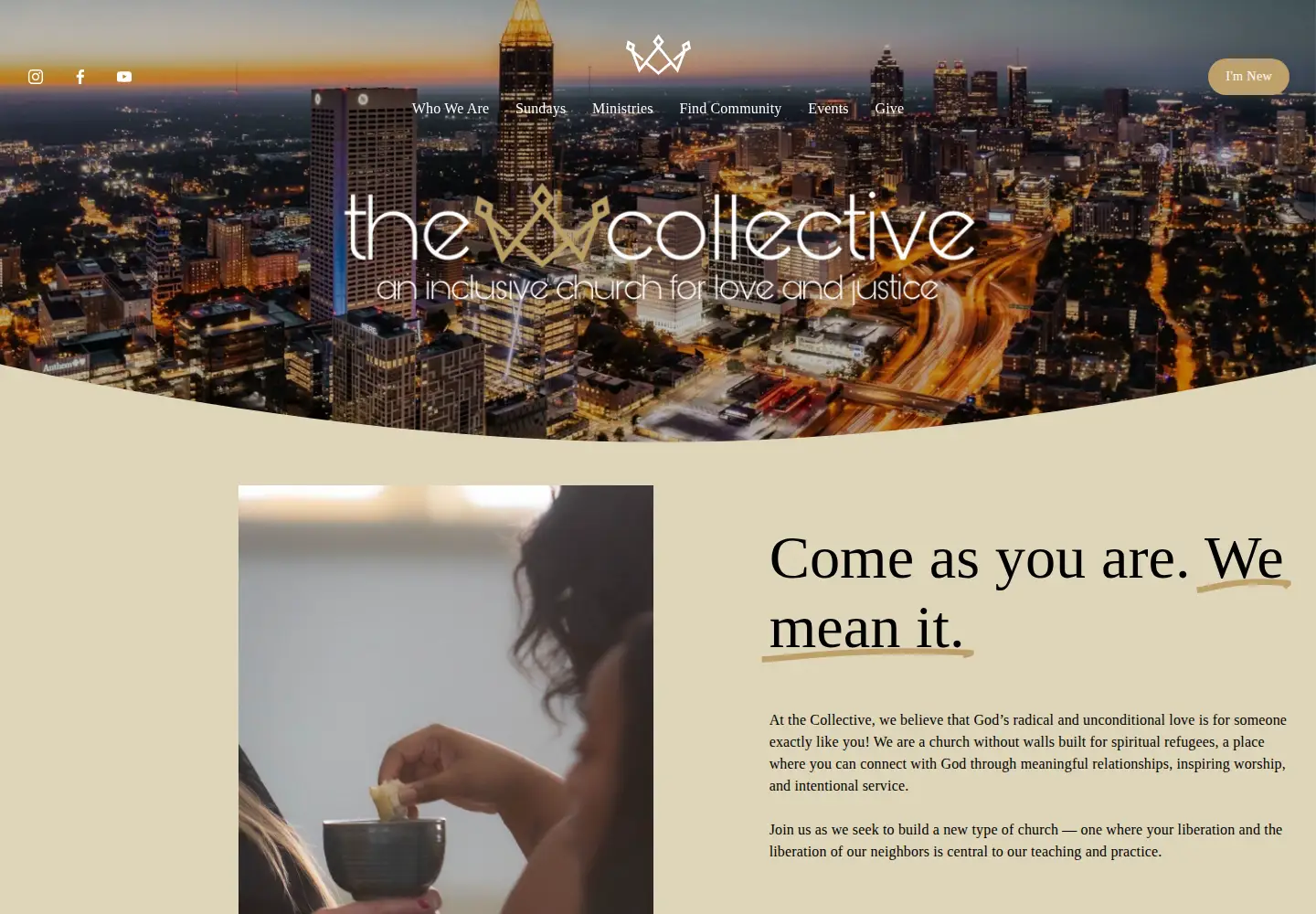 Captured homepage of collectiveatl.org in the current scan