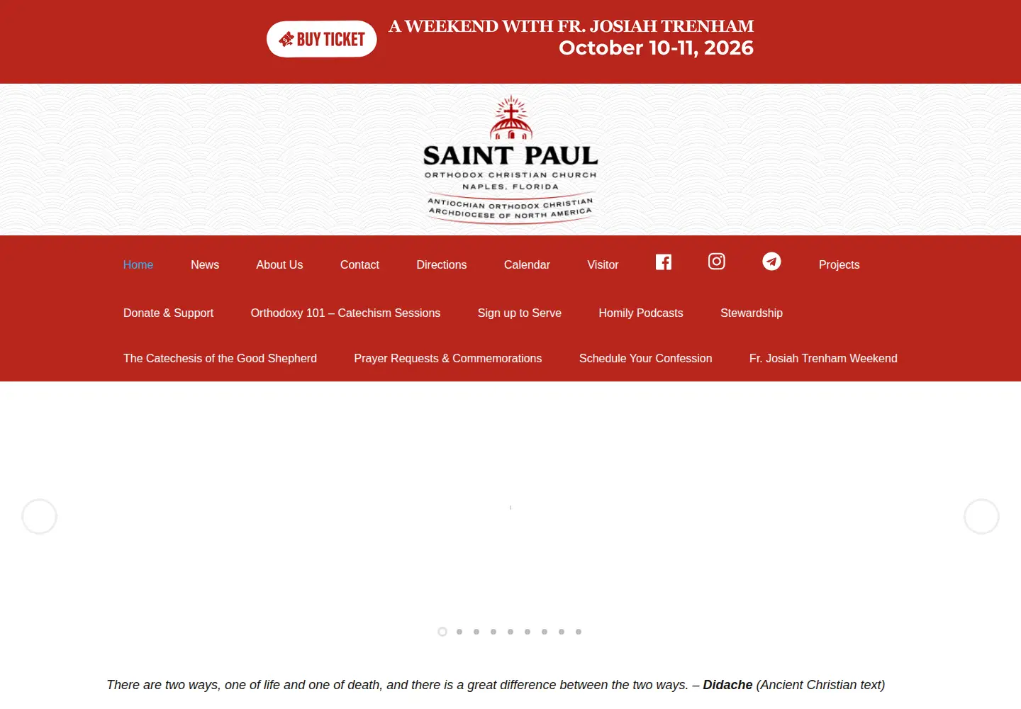 Screenshot of stpaulnaples.org