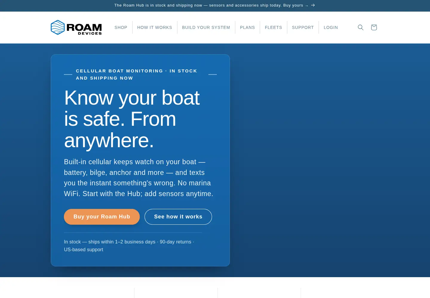 Screenshot of roamdevices.com