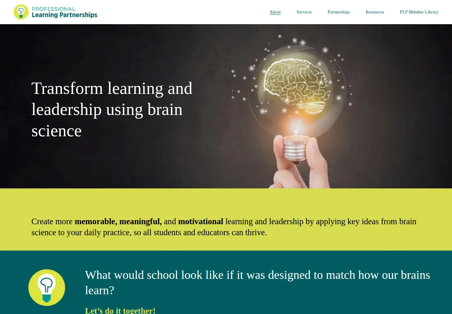 Screenshot of learningpartnerships.org