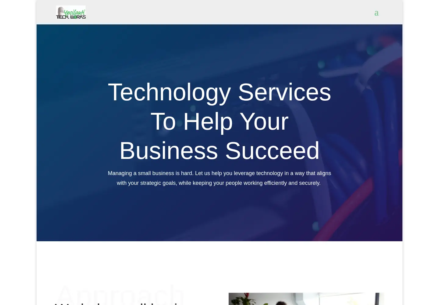 Captured homepage of ypsitechworks.com in the current scan
