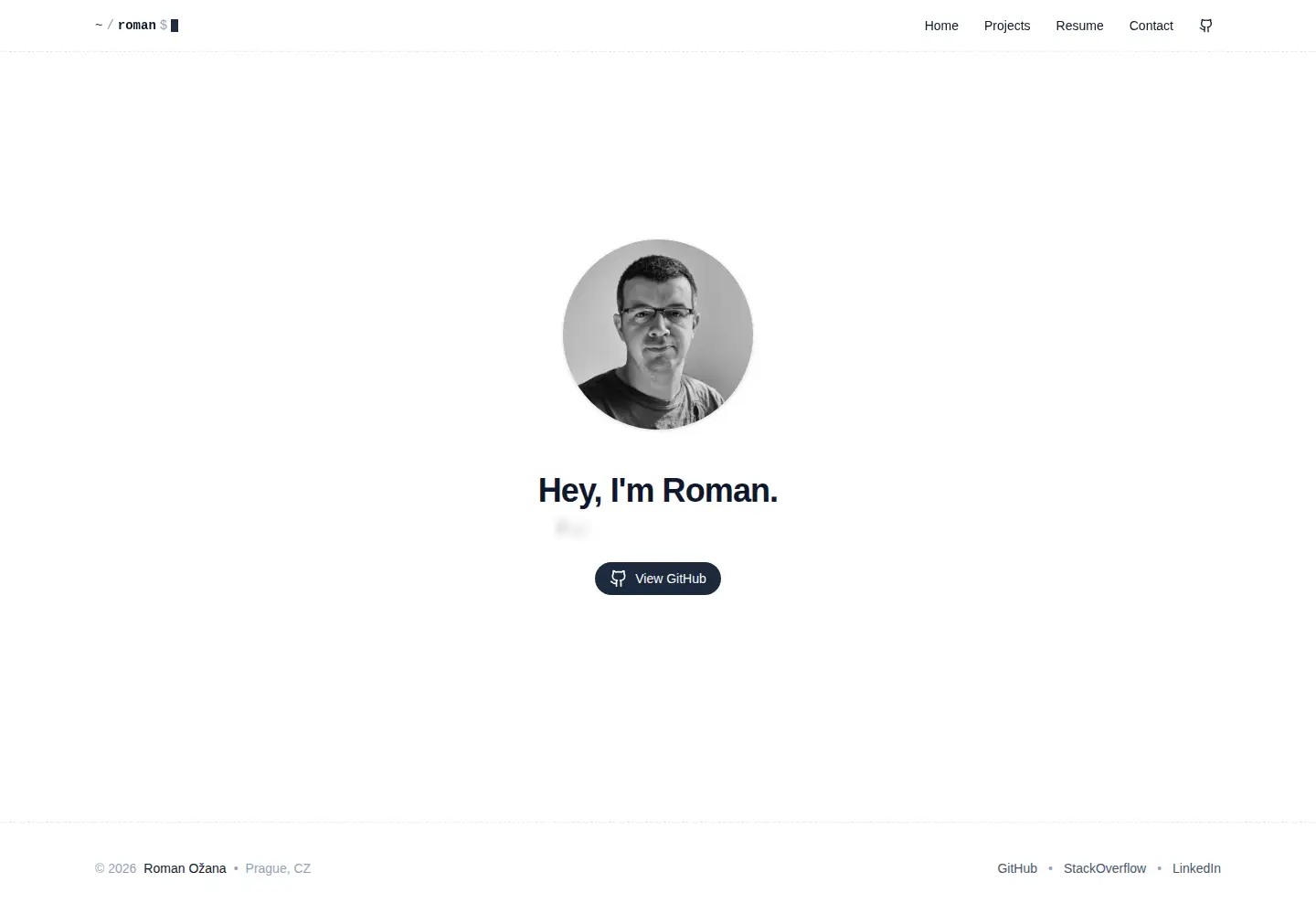Captured homepage of ozana.cz in the current scan