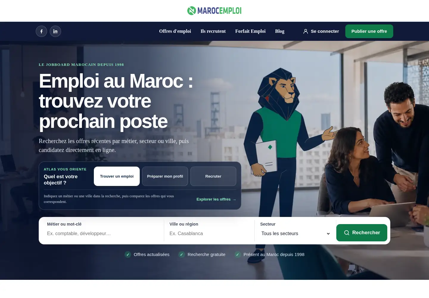 Screenshot of marocemploi.net