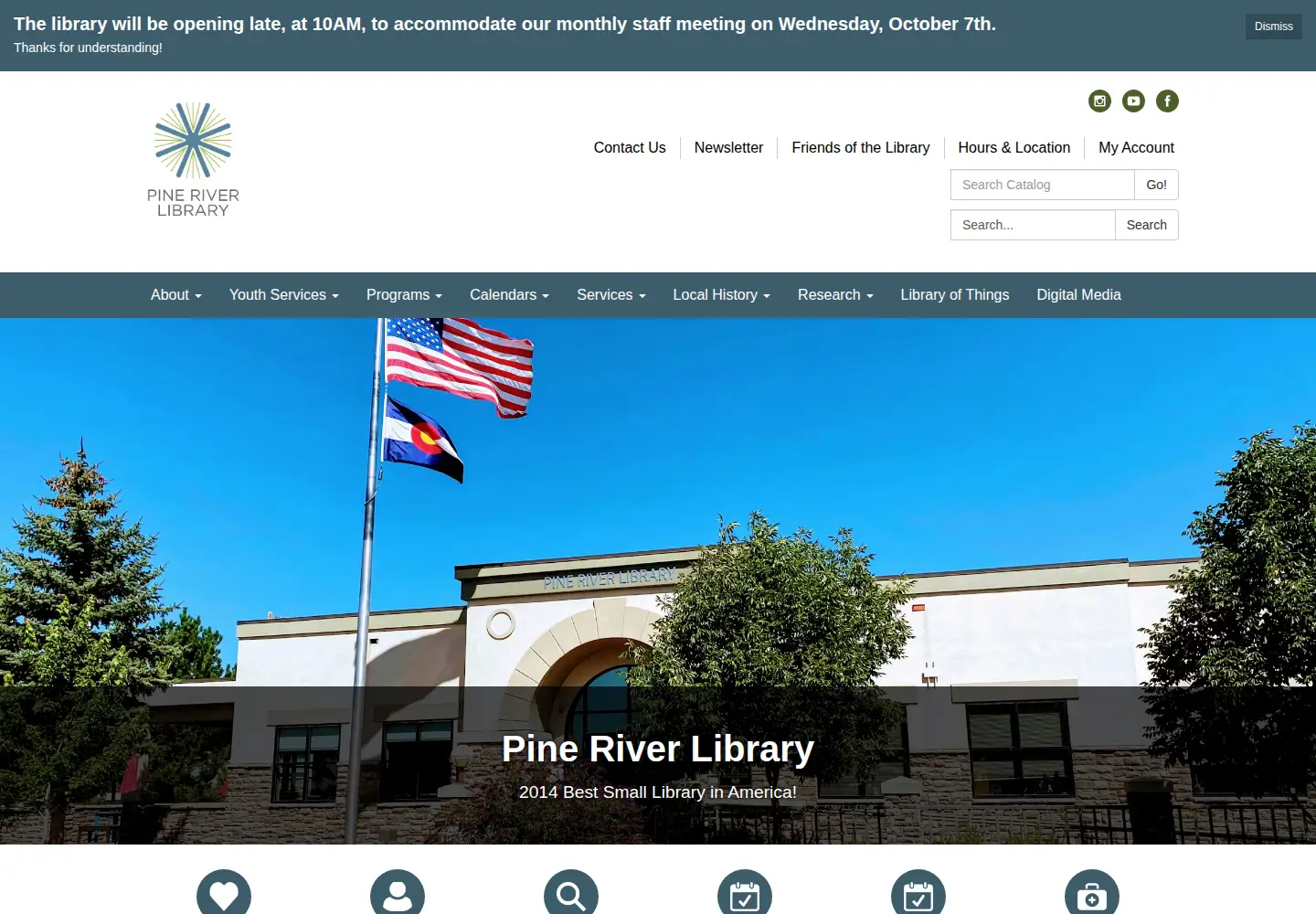 Screenshot of prlibrary.org