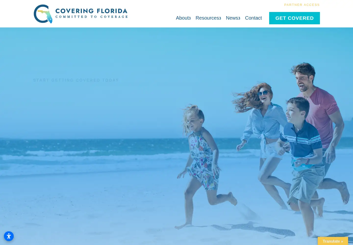 Screenshot of coveringflorida.org