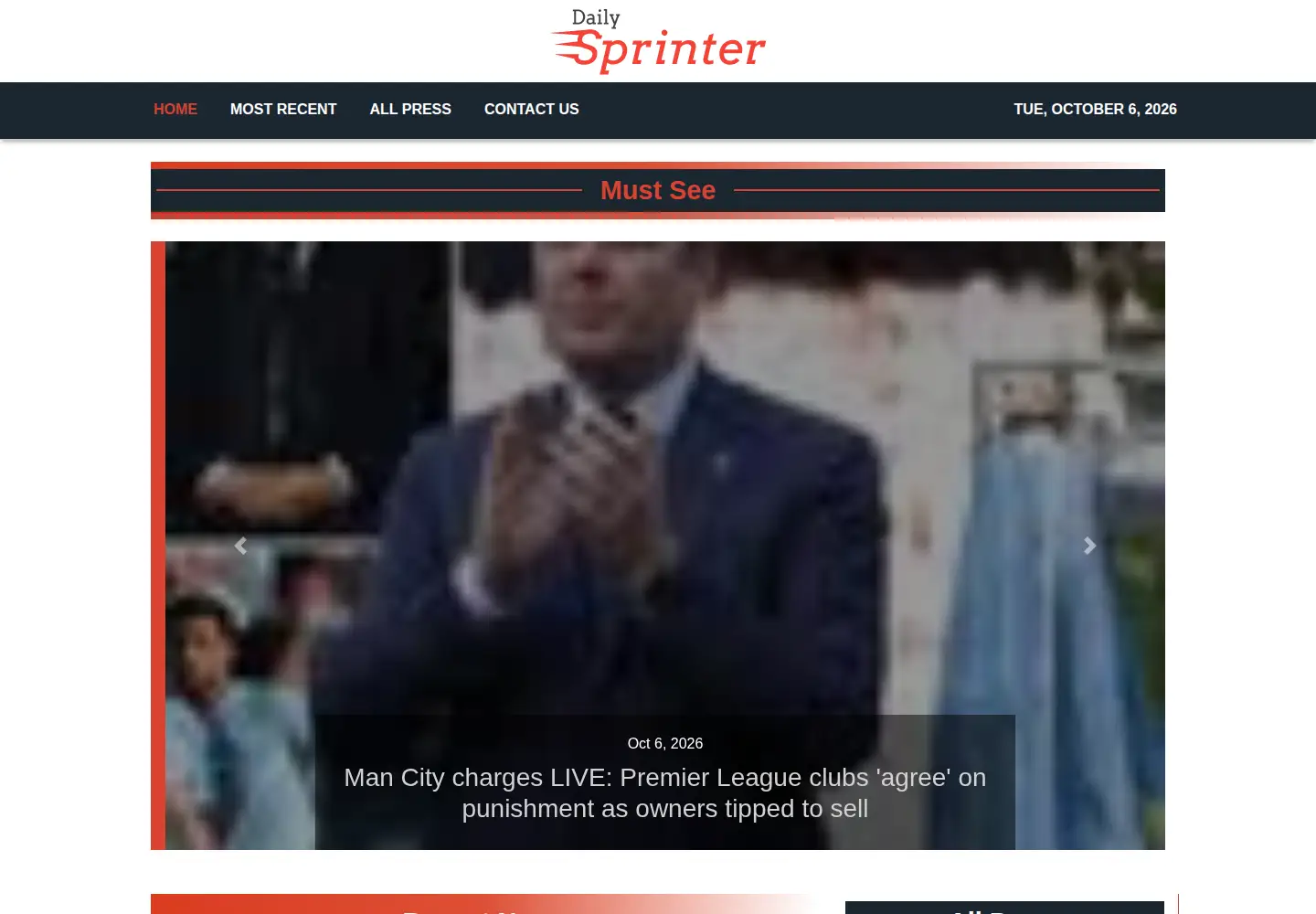 Screenshot of dailysprinter.com