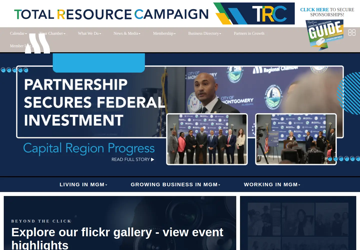 Screenshot of montgomerychamber.com