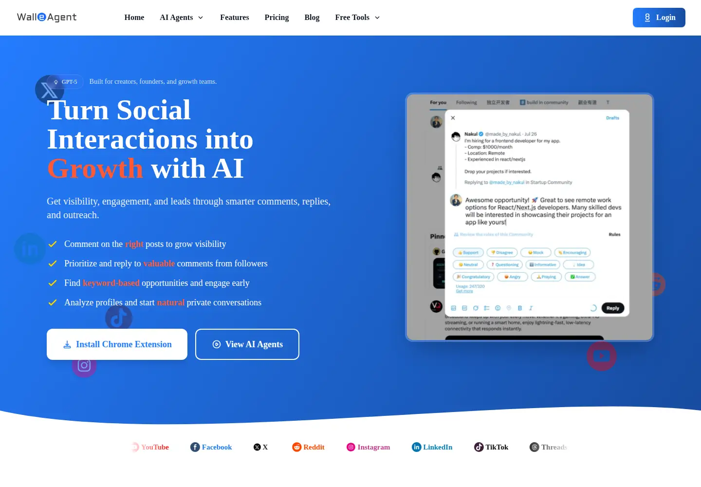 Screenshot of walleagent.com