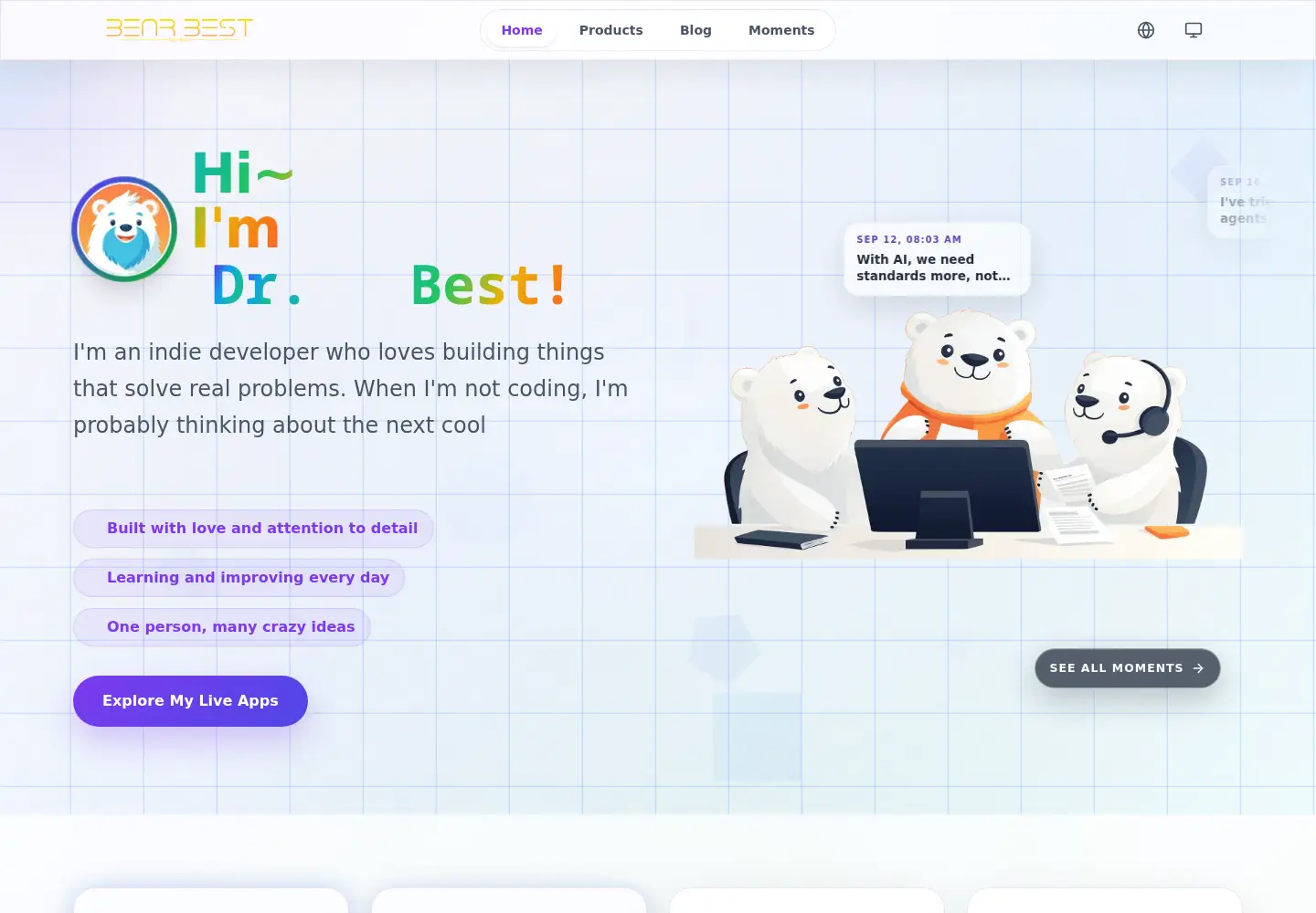 Captured homepage of bear.best in the current scan