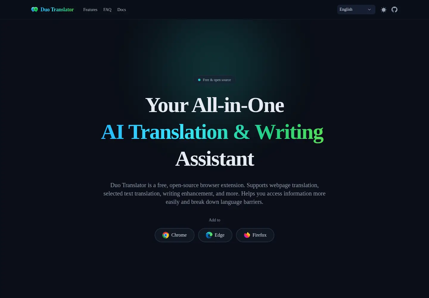 Screenshot of duotranslator.com