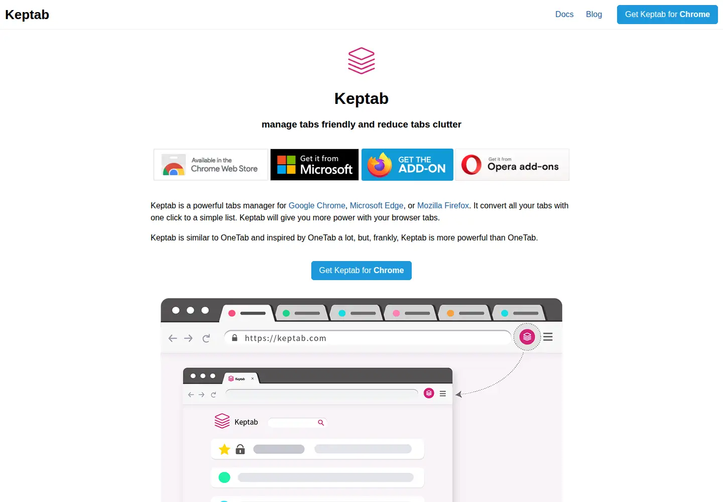 Screenshot of keptab.com