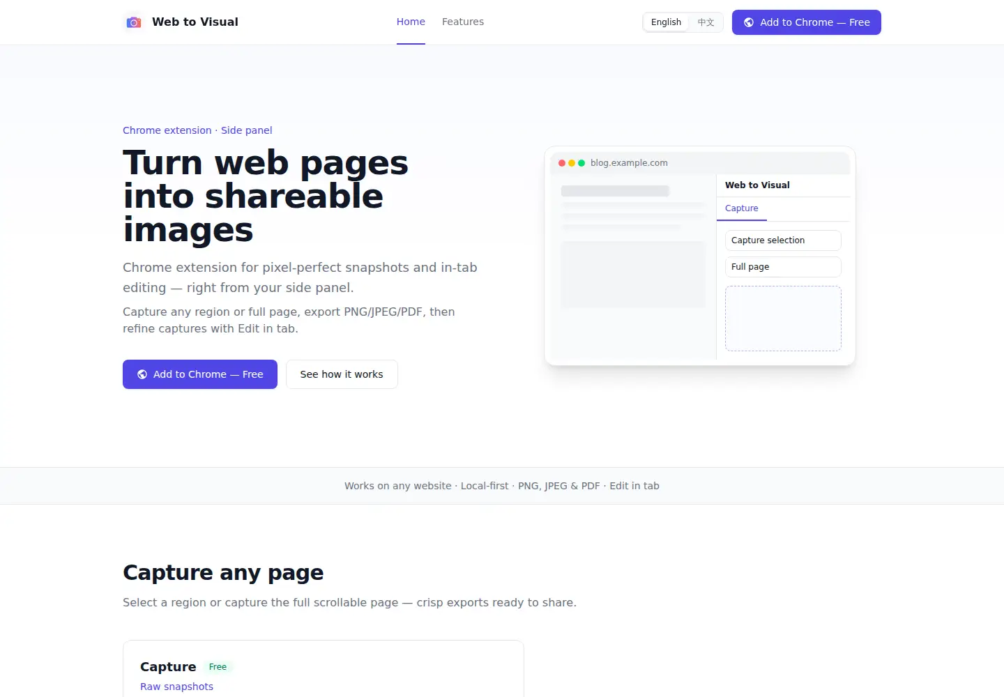Screenshot of webtovisual.com